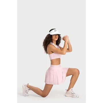 Altiland Women’s Cool Tennis Skirt with Shorts in Rose Pink