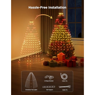 Smart Govee Christmas Tree Lights - 6.6ft RGBIC Decor