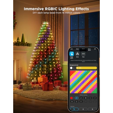Smart Govee Christmas Tree Lights - 6.6ft RGBIC Decor