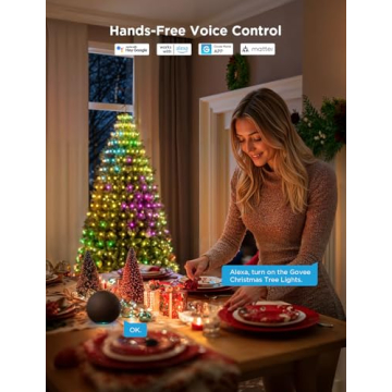 Smart Govee Christmas Tree Lights - 6.6ft RGBIC Decor
