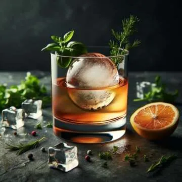 WIBIMEN Large Ice Cube Molds, Big Round Whiskey Ice Cube Trays for Freezer, Easy to Fill & Release, Whiskey Bourbon Cocktail(2.5In*8 Balls- Blue/2 Pack)