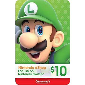 $10 Nintendo eShop Gift Card for Easy Game Purchases