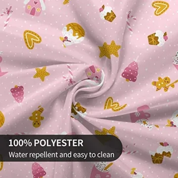 Pink Christmas Tablecloth 60 Inch for Holiday Decor