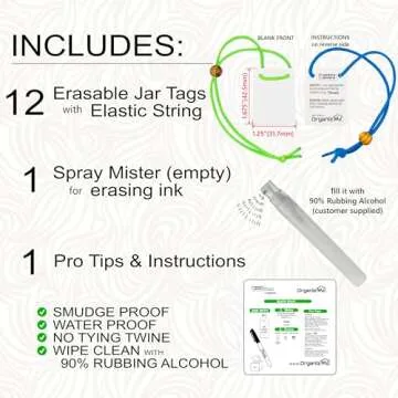 Zegghead Re-Usable Mason Jar Labels for Kitchen Organization