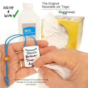 Zegghead Re-Usable Mason Jar Labels for Kitchen Organization