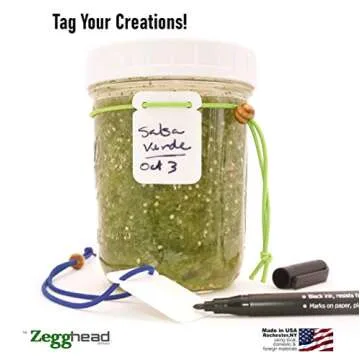 Zegghead Re-Usable Mason Jar Labels for Kitchen Organization