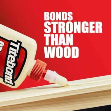Titebond Original Wood Glue 5064, Industry Standard for Woodworking, Furniture Repair/Assembly, Construction, Home Repair or Modeling, 16 oz