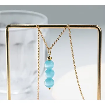 Aquamarine Necklace for Women - March Birthstone Gift
