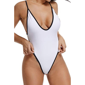 Stylish CROSS1946 Deep V One Piece Swimwear for Women