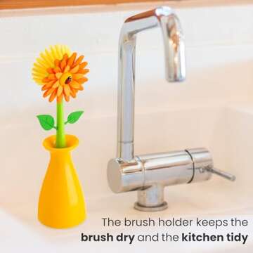 Vigar Flower Power Dish Brush - Cute and Functional Cleaning Tool