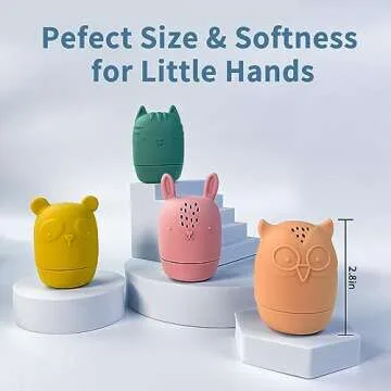 Silicone Bath Toys for Kids Ages 1-3 | Mold Free Bath Toys for Infants Toddlers | Eco-Friendly Animal Squirts Bathtub Toys | 1 Year Old Bath Shower Toys for Boys Girls