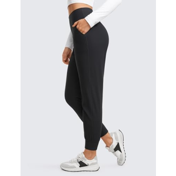 CRZ YOGA Women's Fleece Lined Joggers for Winter Comfort