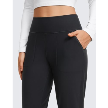 CRZ YOGA Women's Fleece Lined Joggers for Winter Comfort