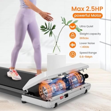 Walking Pad Under Desk Treadmill 2 in 1 for Home