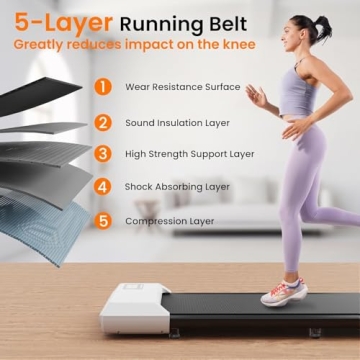 Walking Pad Under Desk Treadmill 2 in 1 for Home