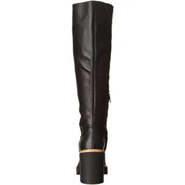 Dolce Vita Women's Corry Fashion Boot, Onyx Leather H2O, 8