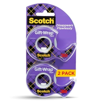 Scotch Gift-Wrap Tape, 2 Rolls, The Go-to Tape for Holiday Gift Wrapping