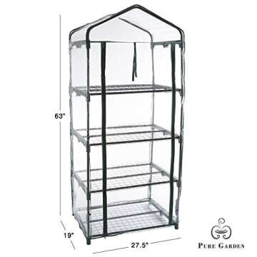 4 Tier Mini Greenhouse - Portable & Durable Green House