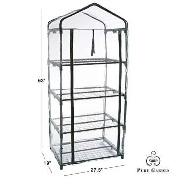 4 Tier Mini Greenhouse - Portable & Durable Green House