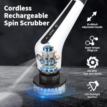 Lovawing Cordless Electric Scrubber - 2 Speed Cleaning Tool
