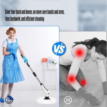 Lovawing Cordless Electric Scrubber - 2 Speed Cleaning Tool
