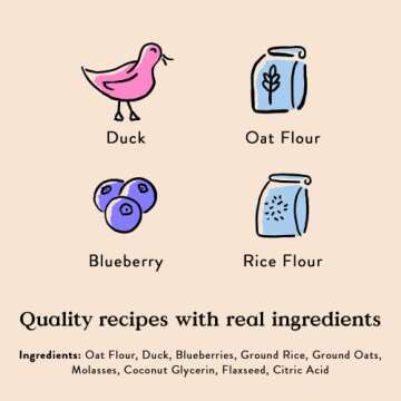 Bocce's Bakery Quack, Quack, Quack Training Treats for Dogs, Wheat-Free Dog Treats, Made with Real I...