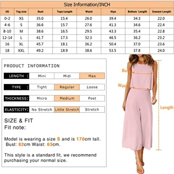 ROYLAMP Women's Stylish Summer 2 Piece Outfit Set