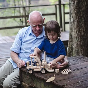 PlanToys Eco-Friendly Forklift Toy for Young Builders