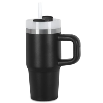 Muwnrol 14 Oz Tumbler with Handle and Straw for Kids, Stainless Steel Vacuum Insulated Tumbler Keep ...