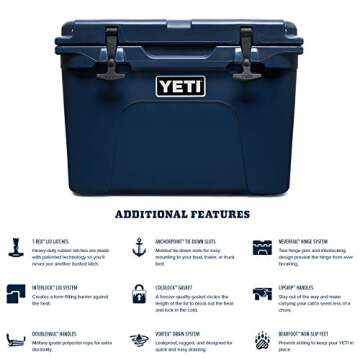 YETI Tundra 35 Cooler in Navy - Ultimate Ice Retention