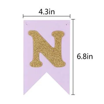 LXZS-BH 1st Birthday Glitter Banner for Baby Girls