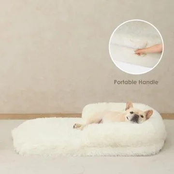 EHEYCIGA XL Dog Bed - Fluffy Faux Fur & Orthopedic