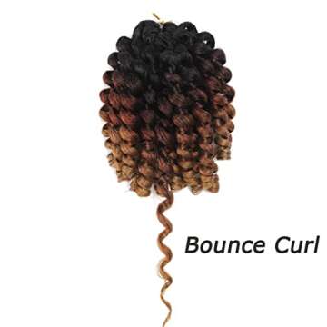 Ombre Wand Curl Crochet Braids - 8 Inch Ringlet Extensions