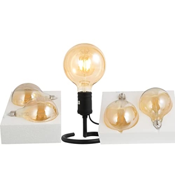 E26 G125 Edison LED Light Bulbs - Warm Vintage Glow, 2 Pack