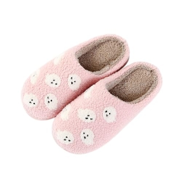 ULEL Halloween Pumpkin Slippers for Womens Mens Plush Warm Spooky Lantern Pumpkin Slippers House Sho...