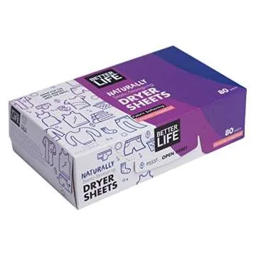 Soft and Safe Better Life Dryer Sheets 80 Count