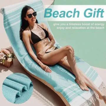 6 Packs Oversized Cotton Turkish Beach Towels Set Bulk 74"x38" Extra Large Sand Free Quick Dry Absor...