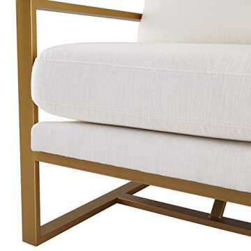 Amazon Brand – Rivet Charlotte Mid-Century Modern Upholstered Gold Accent Chair, 29"W, Natural