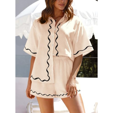 PRETTYGARDEN Women's Summer 2 Piece Casual Outfit Set