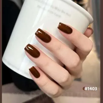 GAOY Nude Brown Gel Polish Set, 6 Neutral White Pink Skin Tones Colors Soak Off UV Light Cure Gel Polish Kit for Salon and Nail Art DIY at Home