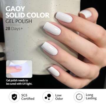 GAOY Nude Brown Gel Polish Set, 6 Neutral White Pink Skin Tones Colors Soak Off UV Light Cure Gel Polish Kit for Salon and Nail Art DIY at Home