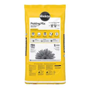 Miracle-Gro Potting Mix, For Container Plants, Flowers, Vegetables, Shrubs, Annuals, Perennials, Fee...