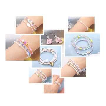 Basigeese Mix 15 Color Glass Seed Beads Tube Beads Glass Bugle Beads Loose Kit for Jewelry Making DIY Craft Beading (Mix 15 Color, Gold)