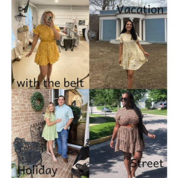 Stylish Chuanqi Women's Ruffles Boho Dress in Rose Red