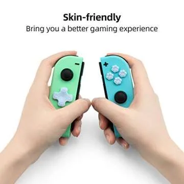 GeekShare 4PCS Cat Paw Button Caps Joystick Cover Compatible with Nintendo Switch/OLED - Pink & Blue