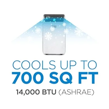 BLACK+DECKER 14000 BTU Portable AC for 700 Sq Ft Rooms