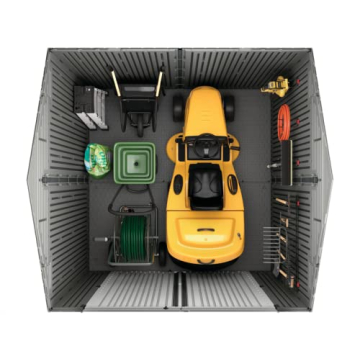 Rubbermaid 7x7 Ft Outdoor Storage Shed for Tools