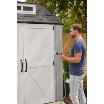 Rubbermaid 7x7 Ft Outdoor Storage Shed for Tools