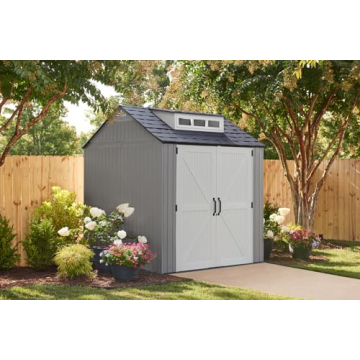 Rubbermaid 7x7 Ft Outdoor Storage Shed for Tools