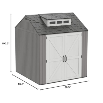 Rubbermaid 7x7 Ft Outdoor Storage Shed for Tools